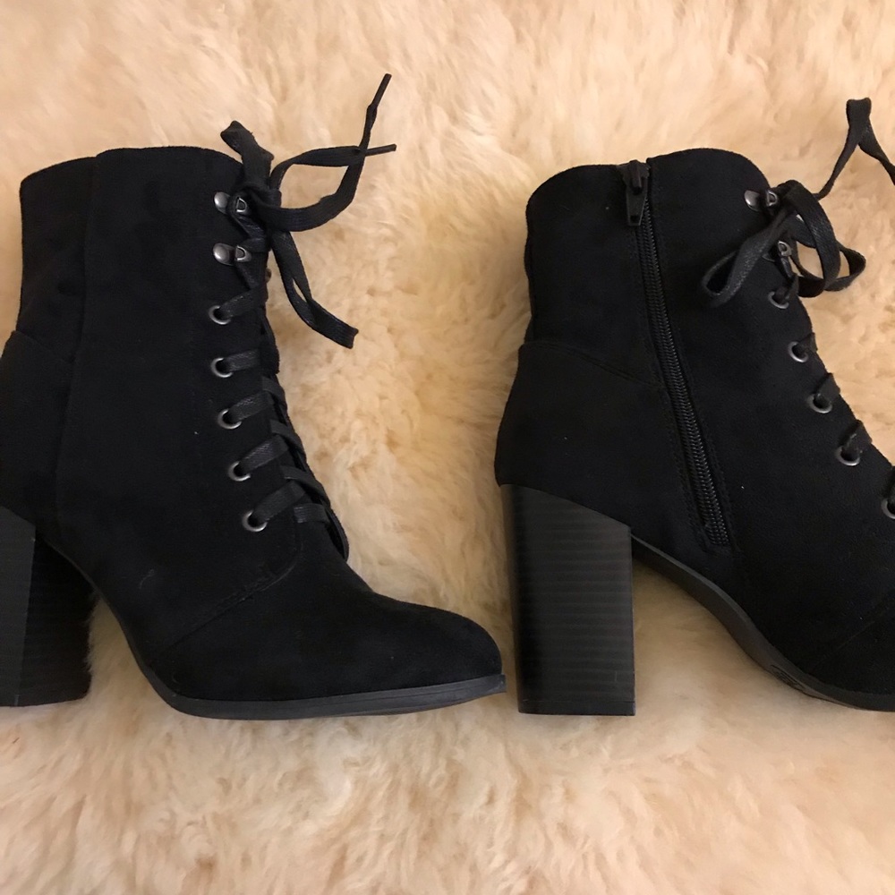A+ by Aldo for Target Black Lace up heeled boots